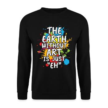 La Terre Sans-100 - Sweat-shirt Unisexe - noir - Devant - Alina (178cm) & Michal (187cm)