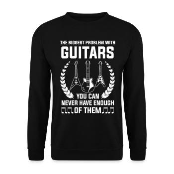 Guitare acoustique Guitare basse guitare électrique - Sweat-shirt Unisexe - noir - Devant - Alina (178cm) & Michal (187cm)