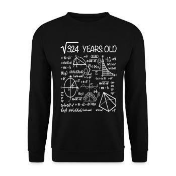 18th Birthday Mathematics Teacher Students - Unisex Sweatshirt - black - Front - Alina (178cm) & Michal (187cm)