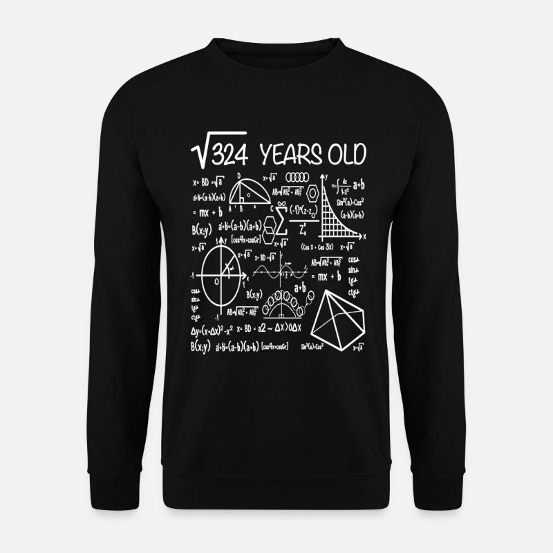 18ème anniversaire mathématiques enseignants étudiants - Sweat-shirt Unisexe - noir