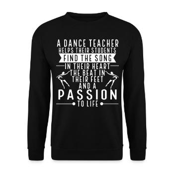 École de danse Ballet Cours de danse Professeur de danse - Sweat-shirt Unisexe - noir - Devant - Alina (178cm) & Michal (187cm)
