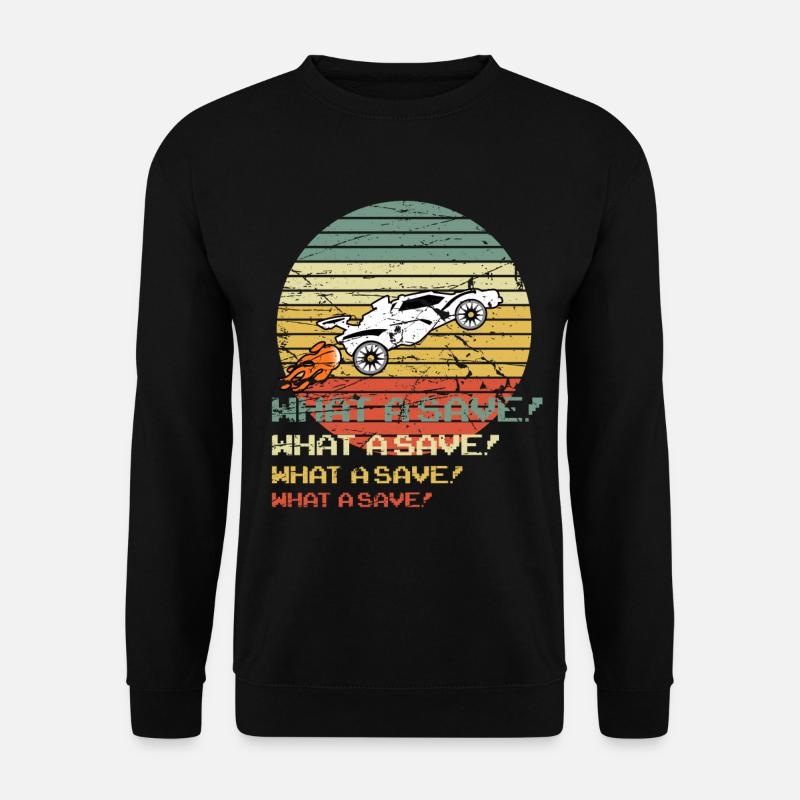 Rocket RC Car League Soccer Retro Vintage - Unisex Pullover - Schwarz
