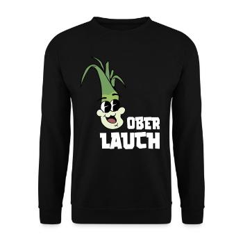 Ober Lauch - Fitness Gym Lauch Witz - Unisex Pullover - Schwarz - Vorne - Alina (178cm) & Michal (187cm)