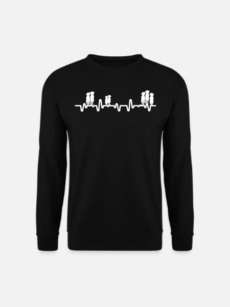 Herzschlag Erdmännchen - Unisex Pullover - Schwarz