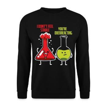 Chimie chimiste Professeur de chimie Sentence Science - Sweat-shirt Unisexe - noir - Devant - Alina (178cm) & Michal (187cm)