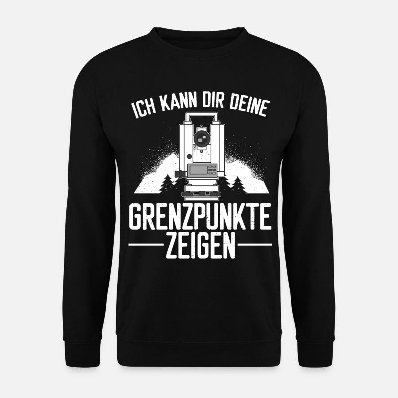 Geomatiker Bau Theodoloit Vermessungstechniker - Unisex Pullover - Schwarz