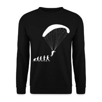 Gleitschirm Gleitsegeln Paraglider Pilot - Unisex Pullover - Schwarz - Vorne - Alina (178cm) & Michal (187cm)