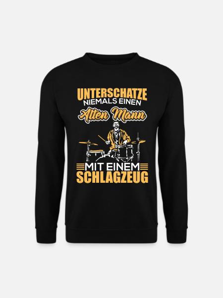 Schlagzeug Schlagzeuger Schlagzeug Sticks Musik - Unisex Pullover - Schwarz