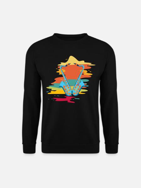 Saxophone - Unisex Pullover - Schwarz