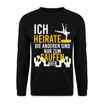 bachelor party - Unisex Sweatshirt - black - Front - Alina (178cm) & Michal (187cm)