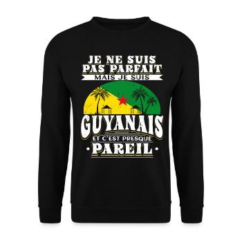 Guyane Guyanais Humour - Sweat-shirt Unisexe - noir - Devant - Alina (178cm) & Michal (187cm)