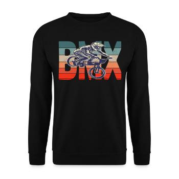 Vélo vélo vélo rétro vélo - Sweat-shirt Unisexe - noir - Devant - Alina (178cm) & Michal (187cm)