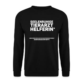 Tierarzt Tierarzthelferin Tierdoktor TFA Geschenk - Unisex Pullover - Schwarz - Vorne - Alina (178cm) & Michal (187cm)