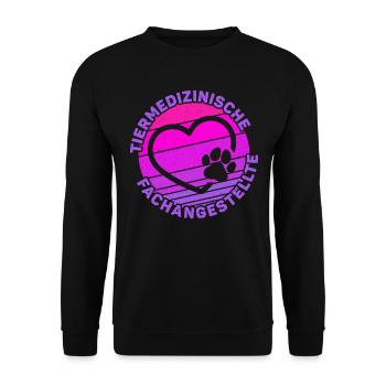 Tierarzthelferin Tiermedizinische Fachangestellte - Unisex Pullover - Schwarz - Vorne - Alina (178cm) & Michal (187cm)