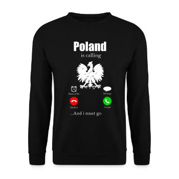 Pologne - Sweat-shirt Unisexe - noir - Devant - Alina (178cm) & Michal (187cm)