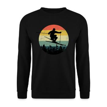 Ski Freestyle Skifahren Slopestyle Ski Freeride Fr - Unisex Pullover - Schwarz - Vorne - Alina (178cm) & Michal (187cm)
