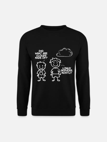 Papa Woraus Sind Wolken Gemacht? - Unisex Pullover - Schwarz