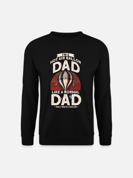 Papa Ballon Heißluftballon Geschenk - Unisex Pullover - Schwarz
