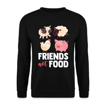 Vegan - Sweat-shirt Unisexe - noir - Devant - Alina (178cm) & Michal (187cm)
