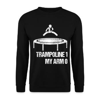 Armbruch Kind Arm Gebrochen Trampoline 1 My Arm 0 - Unisex Pullover - Schwarz - Vorne - Alina (178cm) & Michal (187cm)