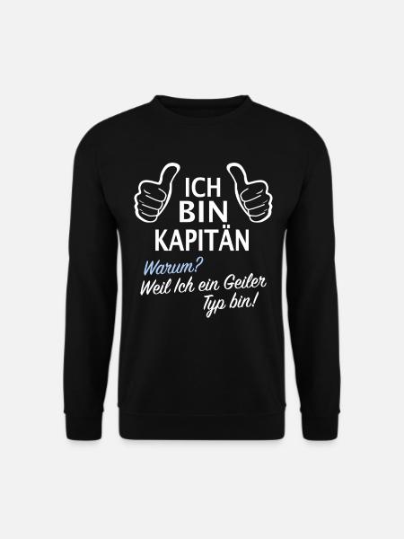 Motorboot Kapitän Segelboot Sport Boot Skipper - Unisex Pullover - Schwarz