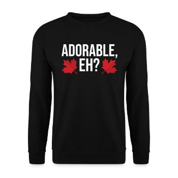 Canada Day Canada Maple Leaf Canadian - Unisex Sweatshirt - black - Front - Alina (178cm) & Michal (187cm)