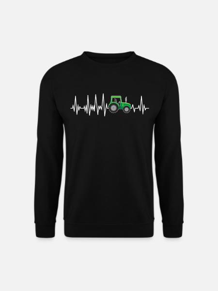 Traktor Bauern Herzschlag Feld Landwirt - Unisex Pullover - Schwarz