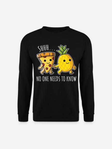 Pizza Hawaii Ananas Pizza essen Pizza & Ananas - Unisex Pullover - Schwarz