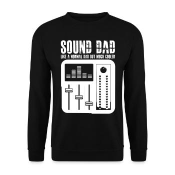 Sound Dad Comme Un Papa Normal Enregistrement audio - Sweat-shirt Unisexe - noir - Devant - Alina (178cm) & Michal (187cm)