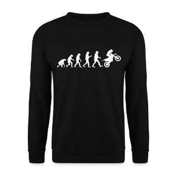 Evolution Motocross MX Moto Dirt Bike Rider - Sweat-shirt Unisexe - noir - Devant - Alina (178cm) & Michal (187cm)