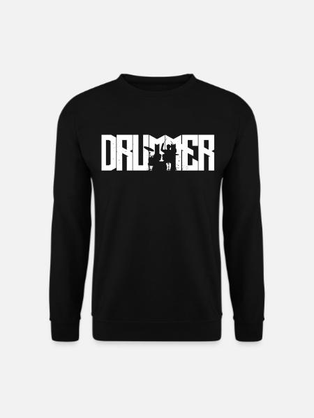Drummer Silhouette Drummer drums - Unisex Sweatshirt - black