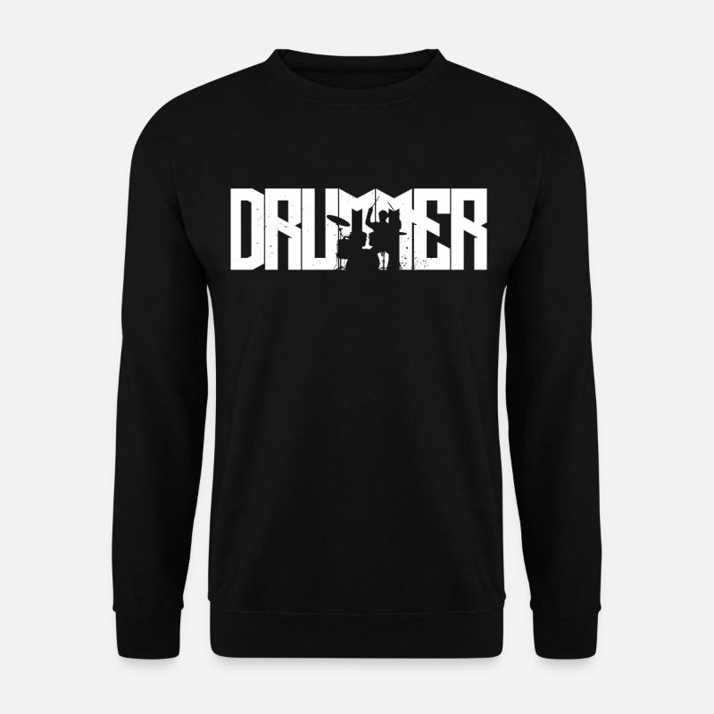 Drummer Silhouette Drummer drums - Unisex Sweatshirt - black
