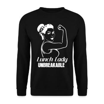Mother and cafeteria worker makes me - Unisex Sweatshirt - black - Front - Alina (178cm) & Michal (187cm)