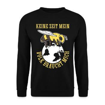 Imker Bienenzüchter Spruch Bienenliebhaber Imkerei - Unisex Pullover - Schwarz - Vorne - Alina (178cm) & Michal (187cm)