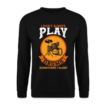 Schlagzeug Schlagzeuger Drumset Drummer - Unisex Sweatshirt - black - Front - Alina (178cm) & Michal (187cm)