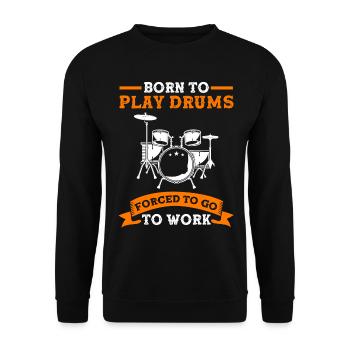 Batterie Tambour Drumset TambourS - Sweat-shirt Unisexe - noir - Devant - Alina (178cm) & Michal (187cm)