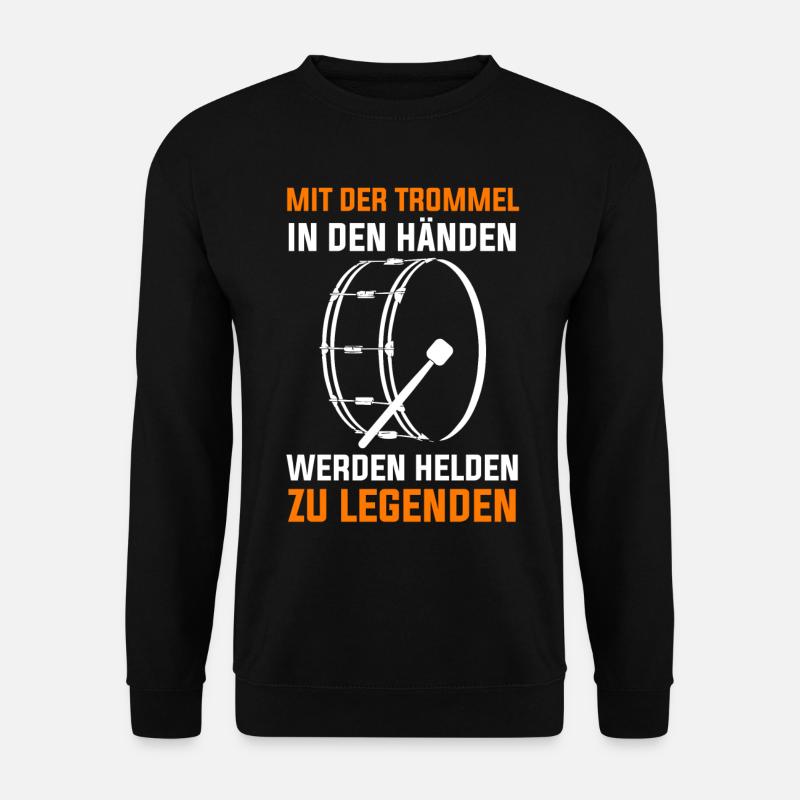 Trommel Trommler Drummer Marschtrommel - Unisex Pullover - Schwarz