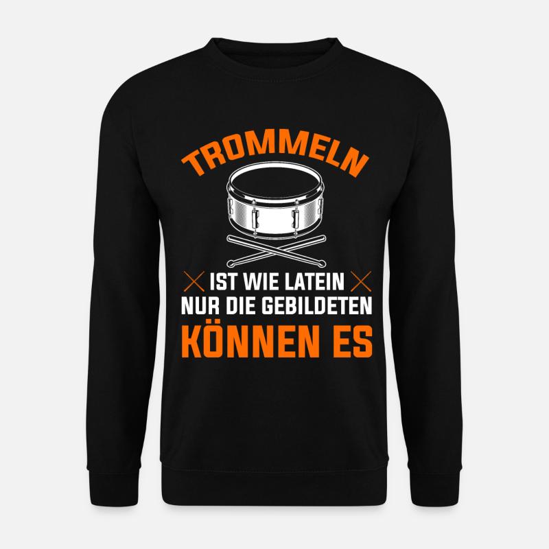 Trommel Trommler Drummer Marschtrommel - Unisex Pullover - Schwarz