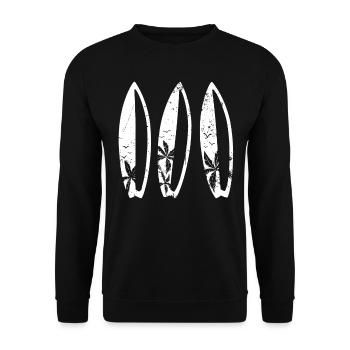 Surfer Surfboard Surfing - Surf Surfing - Unisex Sweatshirt - black - Front - Alina (178cm) & Michal (187cm)