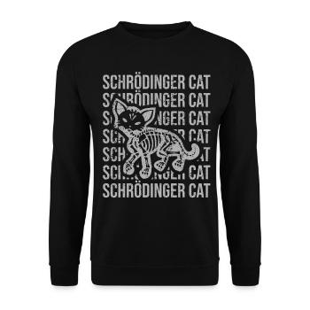 Schrödinger's Cat Nerd Geek Physicist Science - Unisex Sweatshirt - black - Front - Alina (178cm) & Michal (187cm)