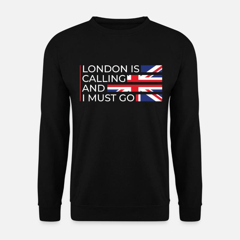 London Calling England Englisch Britisch Geschenk - Unisex Pullover - Schwarz