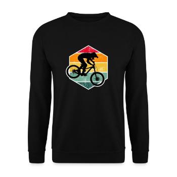 Mountain Bike Downhill Bike Park MTB Mountainbike - Unisex Sweatshirt - black - Front - Alina (178cm) & Michal (187cm)