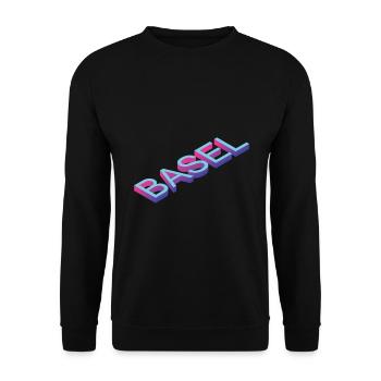 Basel - Unisex Pullover - Schwarz - Vorne - Alina (178cm) & Michal (187cm)