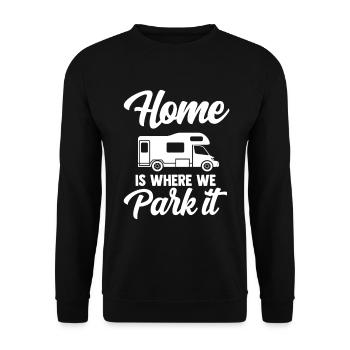 camper - Unisex Sweatshirt - black - Front - Alina (178cm) & Michal (187cm)