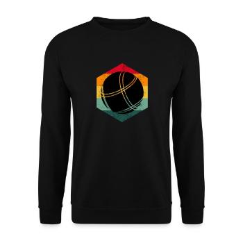 Boccia Ball Retro - Unisex Sweatshirt - black - Front - Alina (178cm) & Michal (187cm)