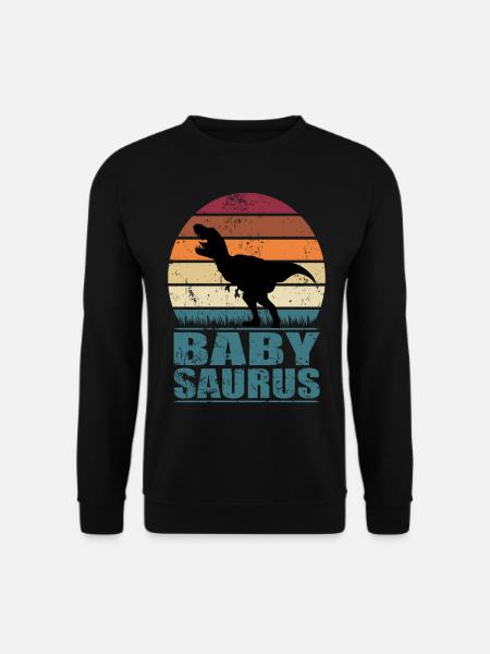 BabySaurus Dinosaurier Nachwuchs Baby Dino Geburt - Unisex Pullover - Schwarz