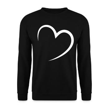 heart - Unisex Sweatshirt - black - Front - Alina (178cm) & Michal (187cm)