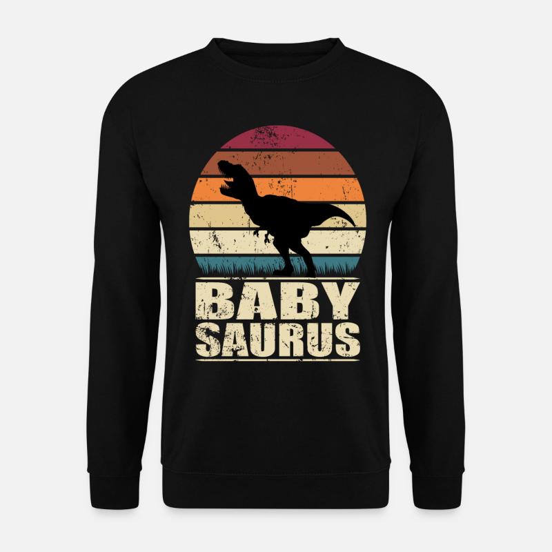 BabySaurus Dinosaurier Baby Dino Geburt Nachwuchs - Unisex Pullover - Schwarz
