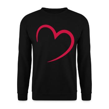 heart - love - Coeur - Sweat-shirt Unisexe - noir - Devant - Alina (178cm) & Michal (187cm)