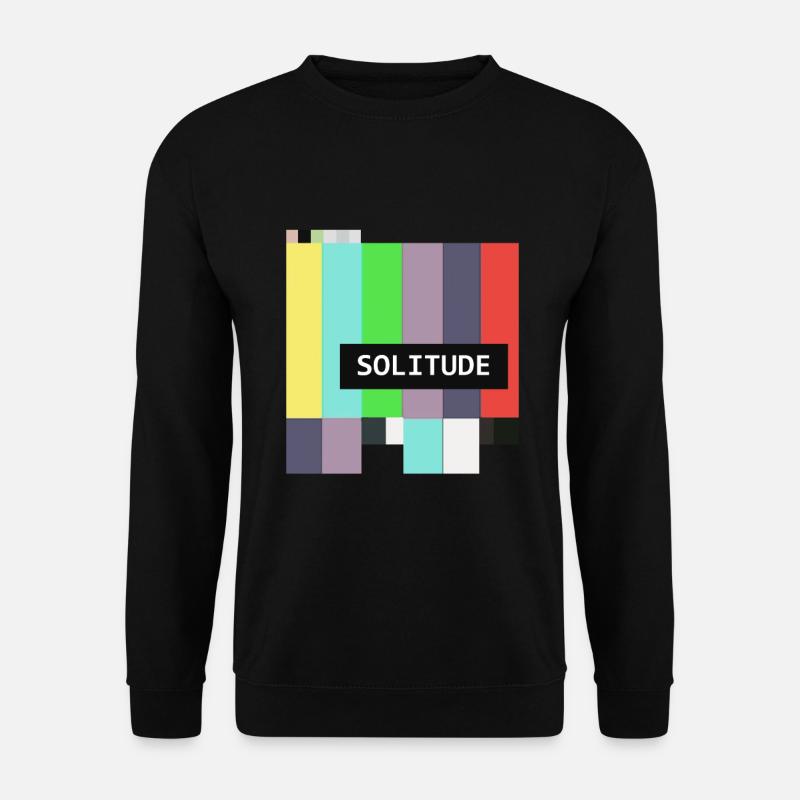 Solitude Vaporwave Retro Standby TV Glitch 90s Art - Unisex Pullover - Schwarz